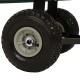 Glitzhome Heavy Duty Green Steel Utility Garden Cart, 550 lbs Weight Capacity