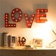 Glitzhome Vintage Marquee LED Lighted Letter E Sign Battery Operated Red