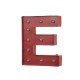 Glitzhome Vintage Marquee LED Lighted Letter E Sign Battery Operated Red