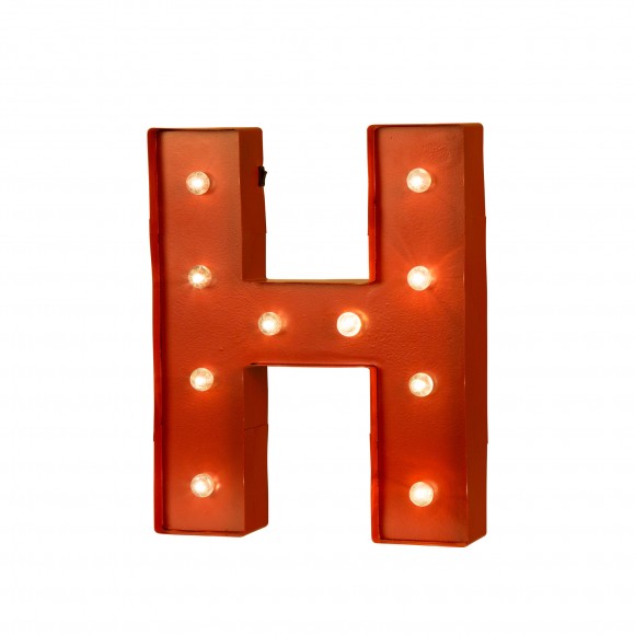 Official Glitzhome Vintage Marquee Led Lighted Letter H Official Glitzhome Vintage Marquee Led Lighted Letter H