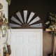 Glitzhome 32"L Metal Semi-Circle Windmill Wall Decor