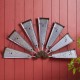 Glitzhome 32"L Metal Semi-Circle Windmill Wall Decor