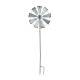 Glitzhome Farmhouse Metal Galvanized Windmill Yard Stake or Wall décor