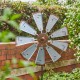 Glitzhome Farmhouse Metal Galvanized Windmill Yard Stake or Wall décor