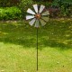 Glitzhome Farmhouse Metal Galvanized Windmill Yard Stake or Wall décor