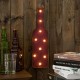 Glitzhome Vintage Marquee LED Lighted Wine Bottle Sign Wall Decor Battery Operated Red