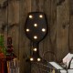 Glitzhome Vintage Marquee LED Lighted Wine Glass Sign Wall Decor Battery Operated Blue