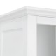 Glitzhome 65.50"H Wooden Floor Storage Cabinet with 3-Shelf and 1 Shutter Door, White