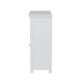 Glitzhome 32" H Wooden Floor Storage Cabinet with  2 Shutter Door, White