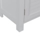 Glitzhome 32" H Wooden Floor Storage Cabinet with  2 Shutter Door, White