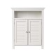 Glitzhome 32" H Wooden Floor Storage Cabinet with  2 Shutter Door, White