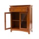 Glitzhome 32"H Wooden Shelved Floor Storage Cabinet with 1 Drawer and Double Doors