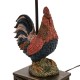 Glitzhome 19.69''H Polyresin  Crowing Rooster Table Lamp in Barnyard Finish