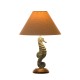 Glitzhome Vintage Seahorse Style Novelty Table Lamp with Burlap Shade