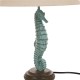 Glitzhome Vintage Seahorse Style Novelty Table Lamp with Burlap Shade