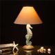 Glitzhome Vintage Seahorse Style Novelty Table Lamp with Burlap Shade