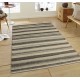 Glitzhome 5.1'Lx3'W Handcrafted Woven Stripe Pattern Heavy Premium Wool Area Rug