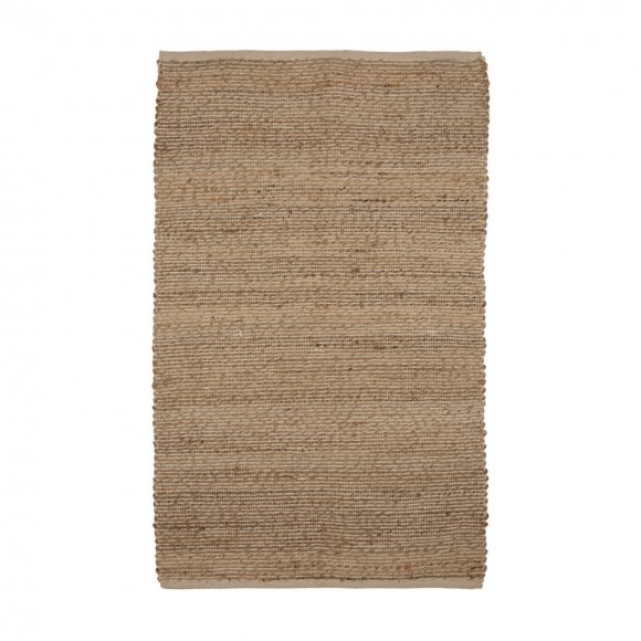 Glitzhome 5.1'Lx3'W Handcrafted Woven Beige Heavy Premium Wool Area Rug