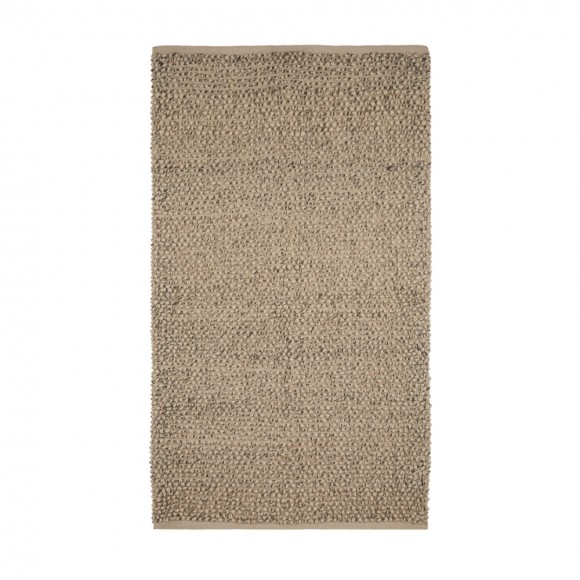 Glitzhome 5'Lx3'W Handcrafted Woven Beige Heavy Premium Wool Area Rug