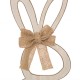 Glitzhome Handcrafted Wooden Monogram "B" Bunny Wall Hanging Sign