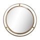 Glitzhome Makeup Mirror 24"D Deluxe Round Gold Wall Mirror