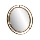 Glitzhome Makeup Mirror 24"D Deluxe Round Gold Wall Mirror