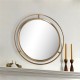 Glitzhome Makeup Mirror 24"D Deluxe Round Gold Wall Mirror