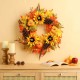 Glitzhome 24"D Yellow/Orange Sunflower Wreath