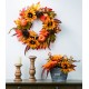 Glitzhome 24"D Yellow/Orange Sunflower Wreath