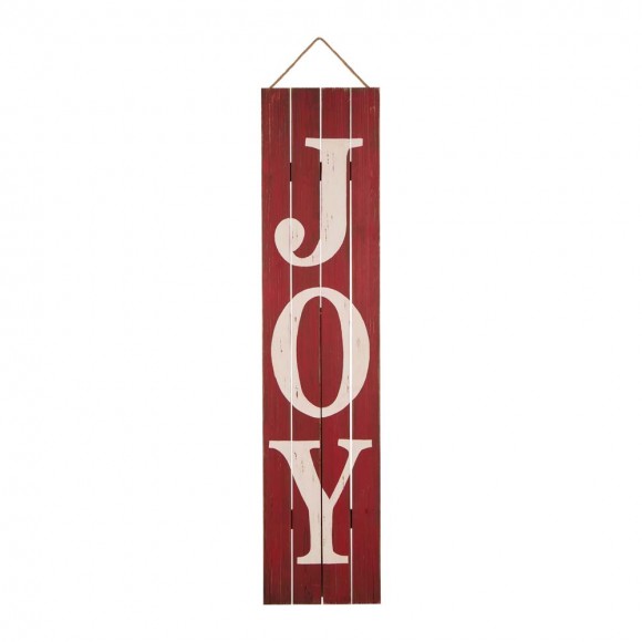 Glitzhome 42.00"H Christmas Wooden Porch Sign - JOY (Two Function)