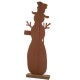 Glitzhome 36.22”H Rusty Metal Snowman Standing Porch Sign