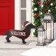 Glitzhome 21.93“L Wooden/Metal Dachshund Porch Sign