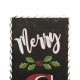 Glitzhome 35.63"H Wooden Black Merry Christmas Porch Sign