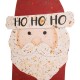 Glitzhome 35.98"H Rusty Metal Santa Decor