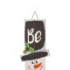 Glitzhome 42.00"H Wooden Snowman Porch Sign - MERRY