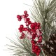 Glitzhome 24"D Flocked Pinecone Berry Wreath