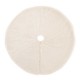 Glitzhome 48"D White Plush Christmas Tree Skirt