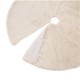 Glitzhome 48"D White Plush Christmas Tree Skirt