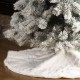 Glitzhome 48"D White Plush Christmas Tree Skirt