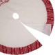 Glitzhome 48"D White Fleece Christmas Tree Skirt - Merry Christmas