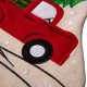 Glitzhome 21''L Embroidered Linen Christmas Stocking - Red Truck