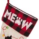 Glitzhome 21''L LED Embroidered Linen Christmas Stocking - Cat