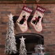 Glitzhome 21''L LED Embroidered Linen Christmas Stocking - Dog