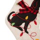 Glitzhome 21''L LED Embroidered Linen Christmas Stocking - Dog