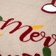 Glitzhome 48"D LED Embroidered Linen Christmas Tree Skirt - Merry Christmas