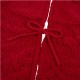 Glitzhome 52"D Knitted Polyester Red Christmas Tree Skirt