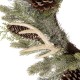 Glitzhome 24"D Flocked Pinecone Antler Wreath