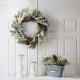 Glitzhome 24"D Flocked Pinecone Antler Wreath