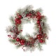 Glitzhome 24"D Flocked Pinecone Ornament Wreath