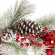 Glitzhome 24"D Flocked Pinecone Ornament Wreath